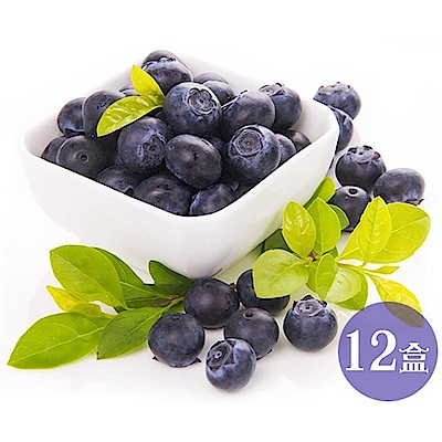 【天天果園】美國進口藍莓x12盒(125g/盒)