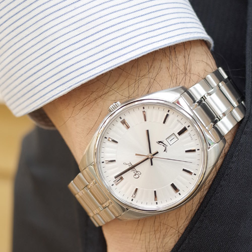 Ogival 愛其華知性韻調時尚紳士錶(350-01MS)白/40mm