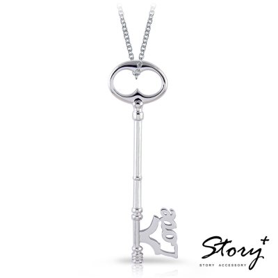 STORY故事銀飾-幸福之鑰-字母款長鑰匙項鍊