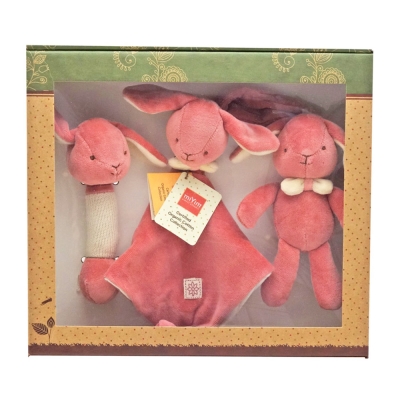 美國miYim有機棉 安撫玩具禮盒(經典3件組)-邦妮兔兔