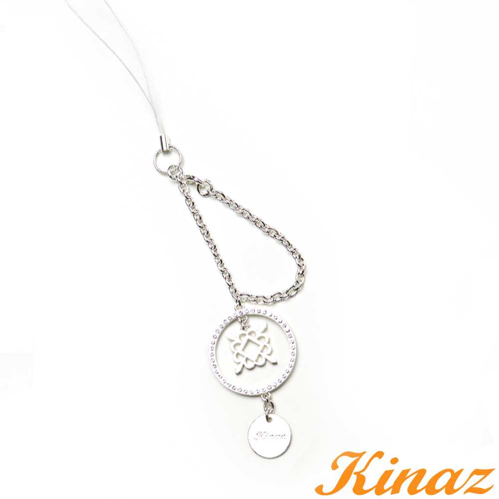 KINAZ - 糖果小物系列~皇室鏤空美鑽吊飾-銀