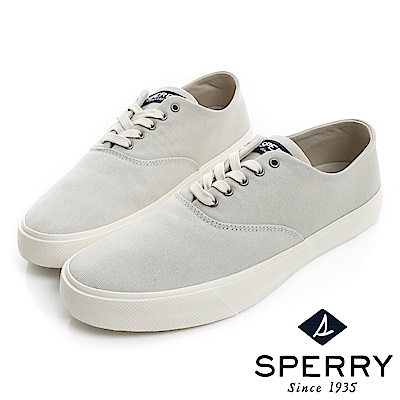 SPERRY 經典Captain CVO輕量復古文青帆布休閒鞋(男)-亮灰