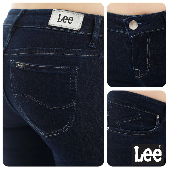 Lee 牛仔褲 402 超低腰緊身窄管-女款-深藍