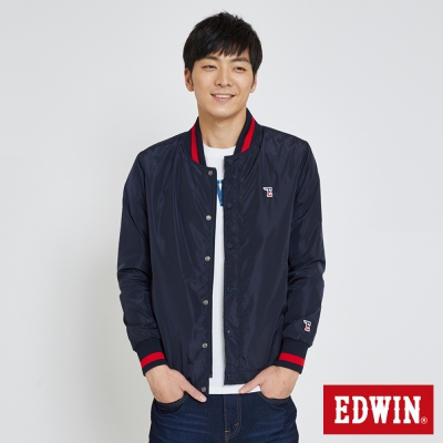 EDWIN 復古教練式單層外套-男-丈青