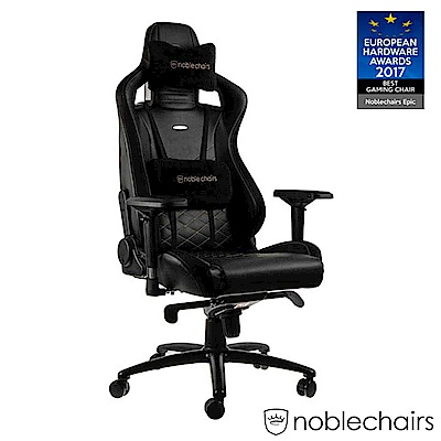 noblechairs 皇家 EPIC 系列電競賽車椅 (PU經典款) - 黑金