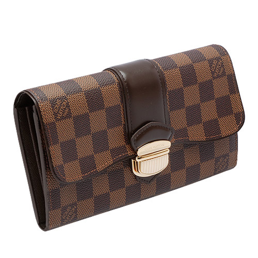 LV N61747 Damier Sistina棋盤格曼哈頓金釦長夾(咖啡) | 歐系精品包 