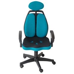 完美主義 雙護腰頭靠高背辦公椅/電腦椅(7色)