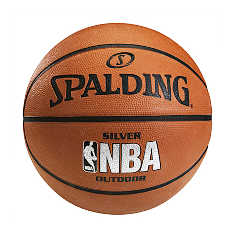 SPALDING 銀色NBA - Rubber  籃球 6號