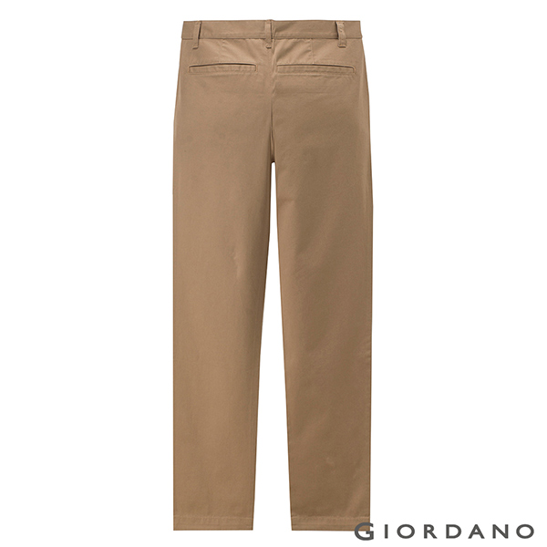 GIORDANO 男裝基本款休閒長褲-12 虎眼咖啡