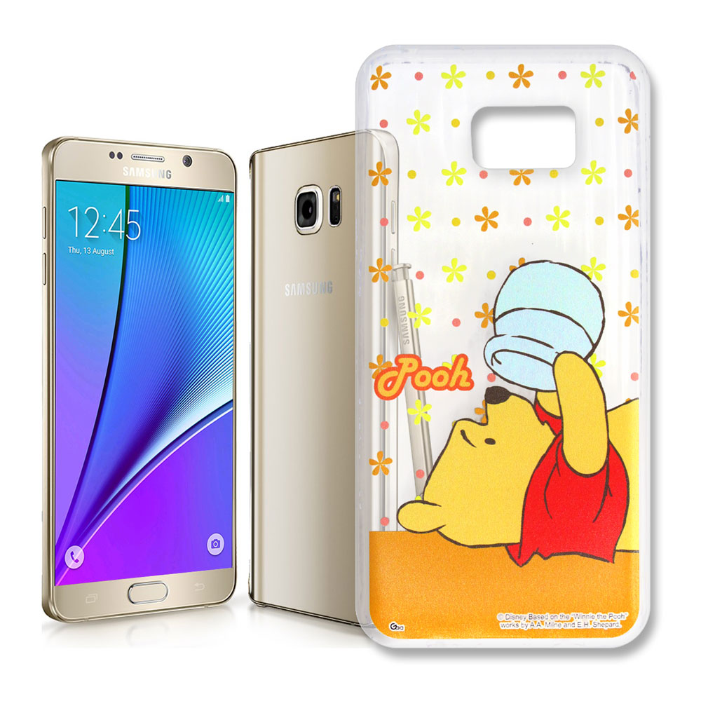 迪士尼授權 Samsung Galaxy Note5 透明軟式手機殼(好奇維尼)