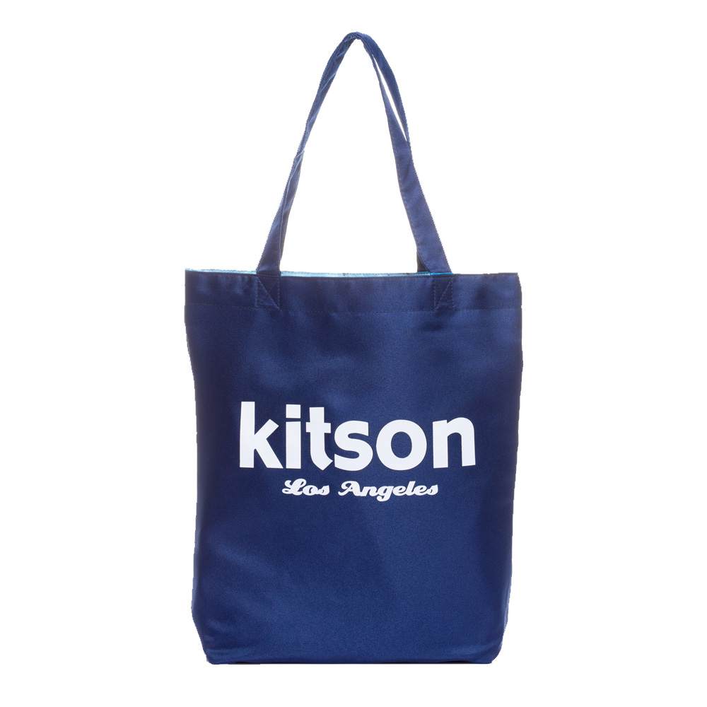 kitson 經典LOGO購物袋/托特包 深藍