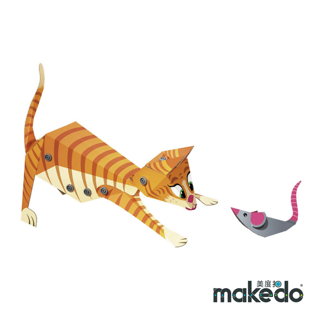 澳洲品牌 Makedo 美度扣 紙箱創意 - 小貓