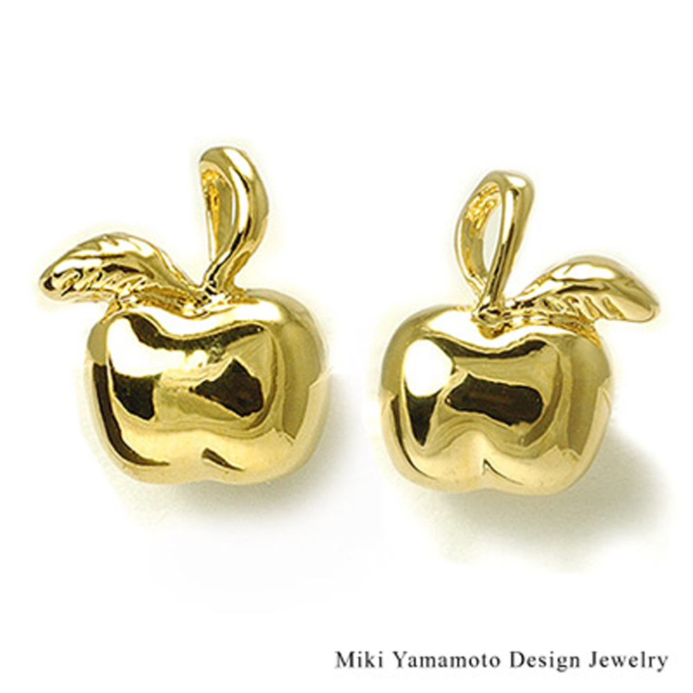 【山本美樹】 夏娃的蘋果 耳環(金色)