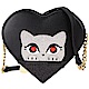 KARL LAGERFELD K/LOVE HEART 貓咪愛心造型皮革斜背包(黑色) product thumbnail 1