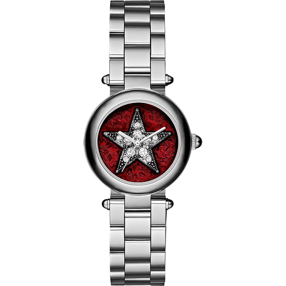 Marc Jacobs Dotty 紐約之星魔幻晶鑽女錶-紅x銀/26mm