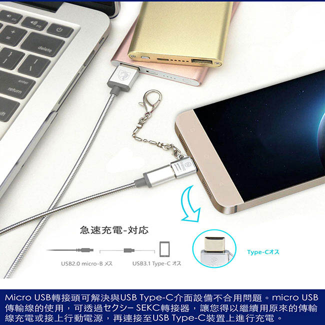 【SEKC】Type-C to MicroUSB Adapter轉接器STC-MA01