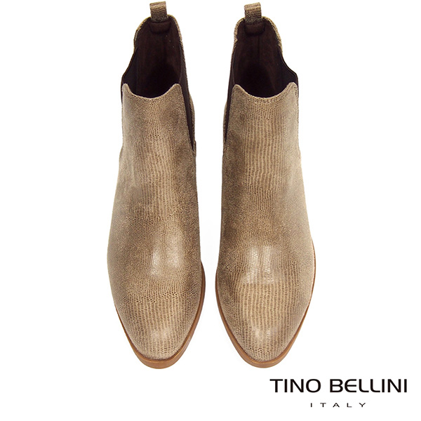 Tino Bellini 英式經典時髦切爾西靴_駝