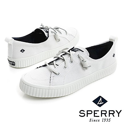 SPERRY 街頭風尚韓版經典帆布鞋(女)-白