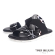 Tino Bellini 義大利進口抽象美學平底涼鞋_黑 product thumbnail 1