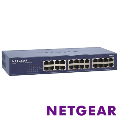 NETGEAR JFS524 24埠 10/100M機架式無網管交換器