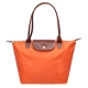 LONGCHAMP 新色上市長提把尼龍水餃包(小-柿子橘) product thumbnail 1