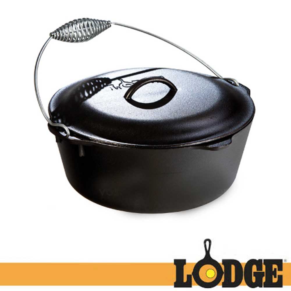 【Lodge】LOGIC DUTCH 7QT 12吋 防燙提把鑄鐵鍋/免開鍋