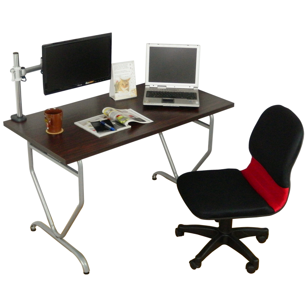 時尚屋 羅傑簡約功能工作桌組SH-T02C(桌子+螢幕架+椅子)