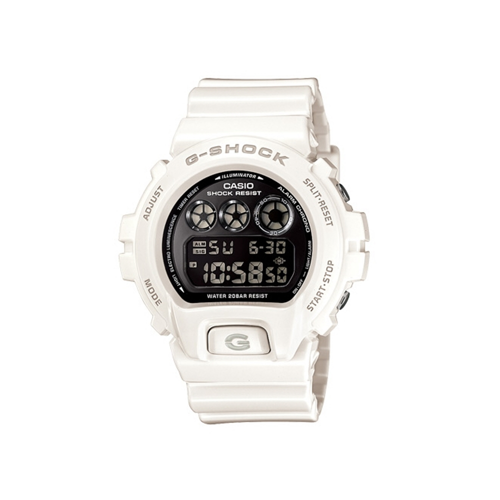 G-SHOCK 重金屬派對版休閒運動錶(DW-6900NB-7)-白/53.2mm