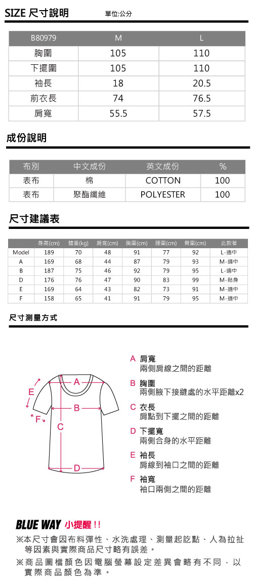 鬼洗 BLUE WAY 潮流鬼洗-假兩件Oversize印花圓領短TEE-灰