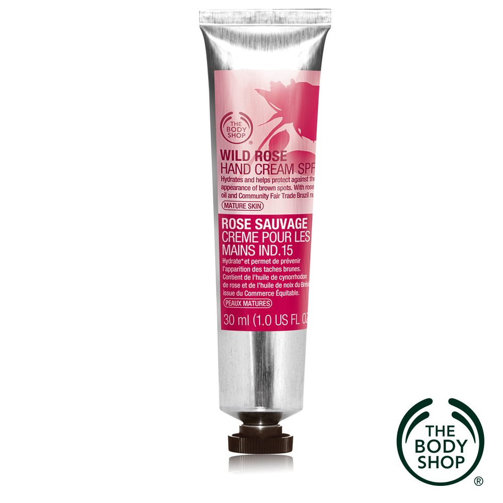 The Body Shop 玫瑰果油嫩白護手霜 SPF15-30ML