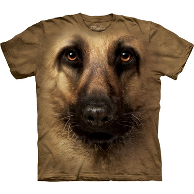 摩達客-美國The Mountain 狼犬臉 兒童版純棉環保短袖T恤