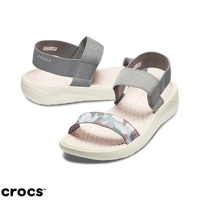 Crocs 卡駱馳 (女鞋) 女士LiteRide圖案涼鞋 205375-0E9