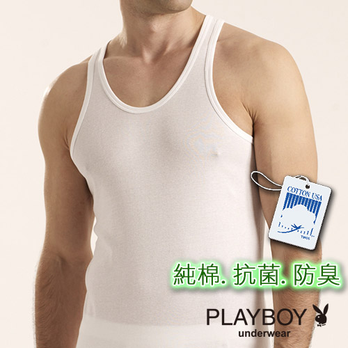 PlayBoy 台灣製抗菌防臭純棉背心(超值5件組)
