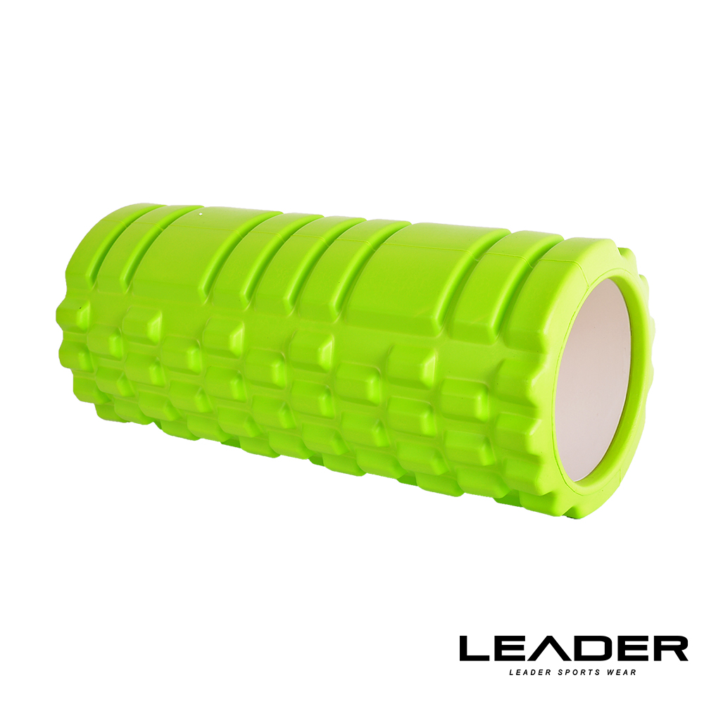 Leader X 專業塑身美體瑜珈棒 滾筒 按摩輪 亮綠色- 快速到貨