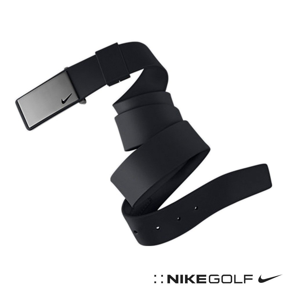 NIKE GOLF 百搭素色真皮腰帶-黑616971-010