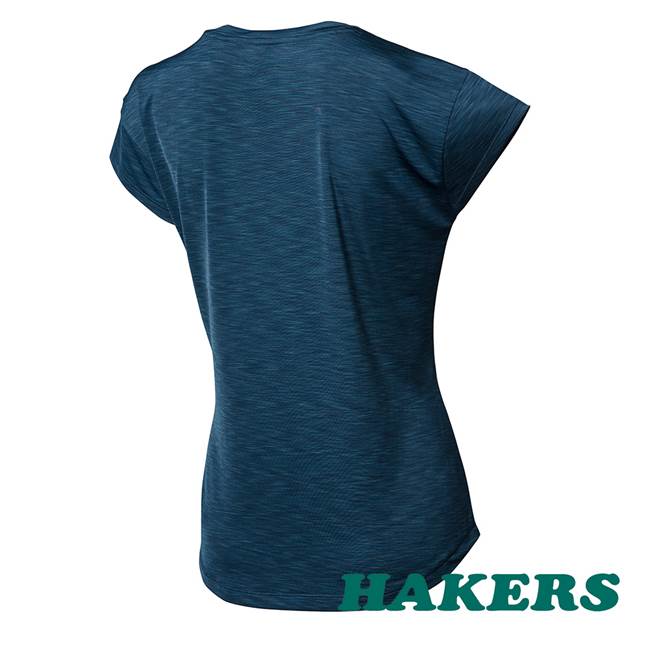 【HAKERS 哈克士】女-圓領抗UV排汗衫-藍綠