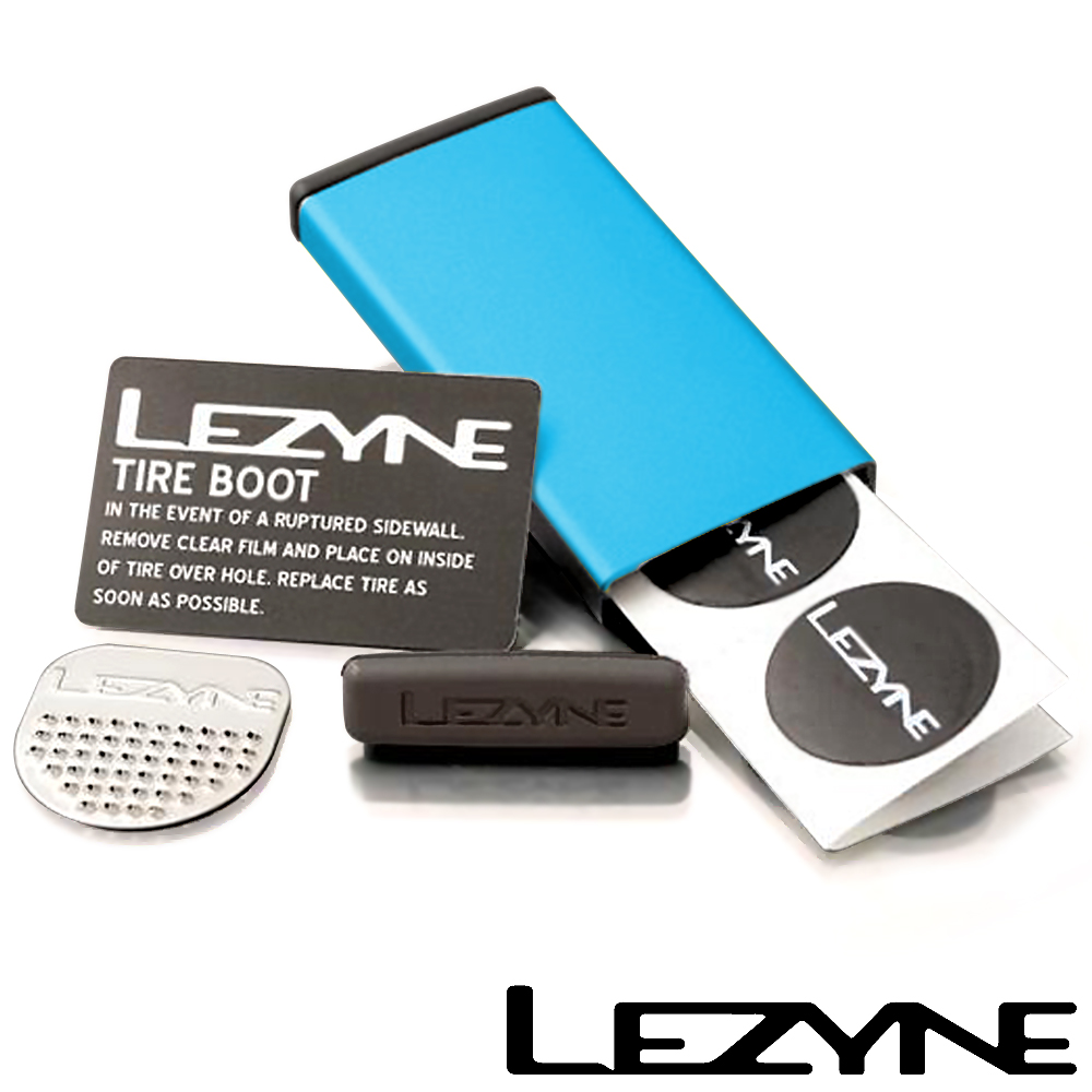 LEZYNE METAL KIT彩色鋁盒補胎片組 (藍)