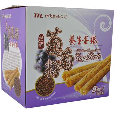 台酒《TTL》葡萄籽養生蛋捲禮盒(8入/盒)