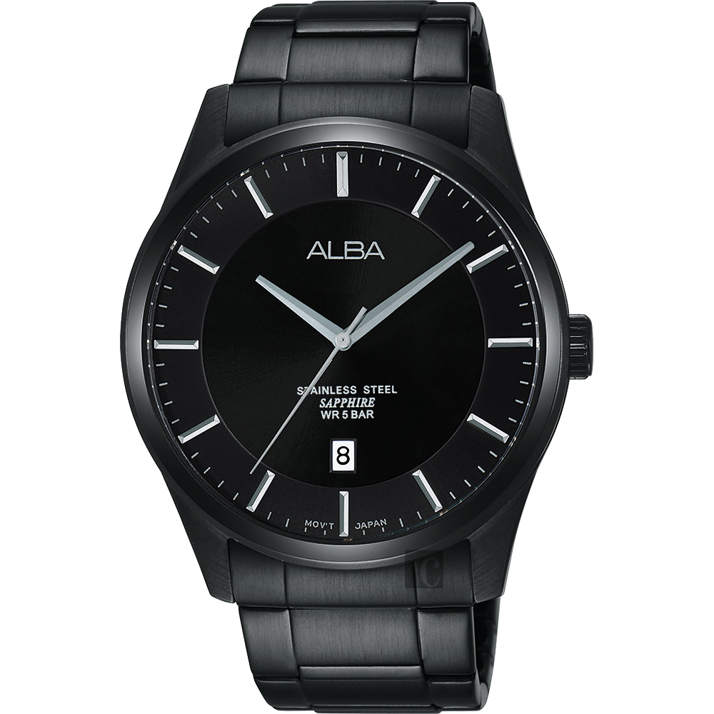 ALBA 城市簡約時尚腕錶(AS9C91X1)-鍍黑/40mm