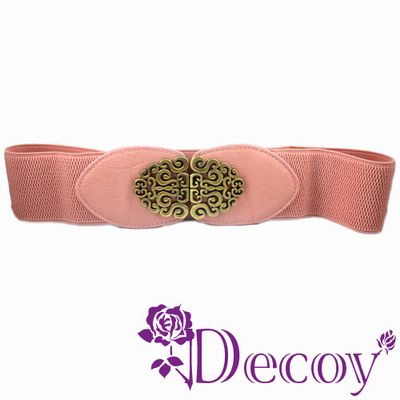 Decoy 中國雕花 寬版彈性腰封 四色可選