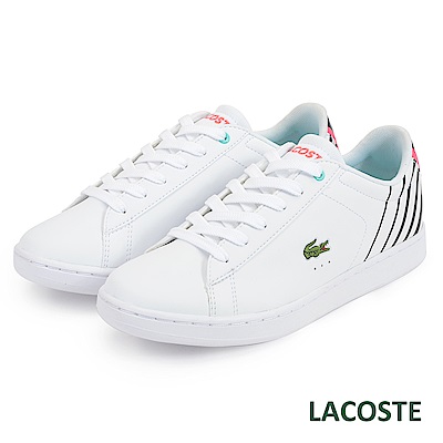 LACOSTE 女用休閒鞋-白/粉