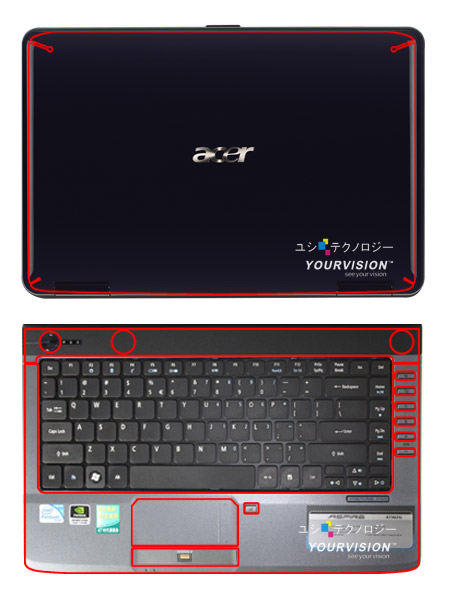 ACER Aspire 4736ZG (一般版)機身貼-贈視訊膜