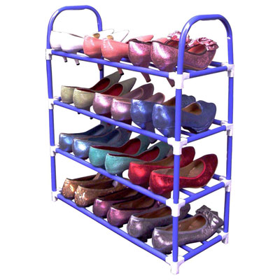 【PEH】60公分[寬]-四層開放式-鞋架【藍紫色】