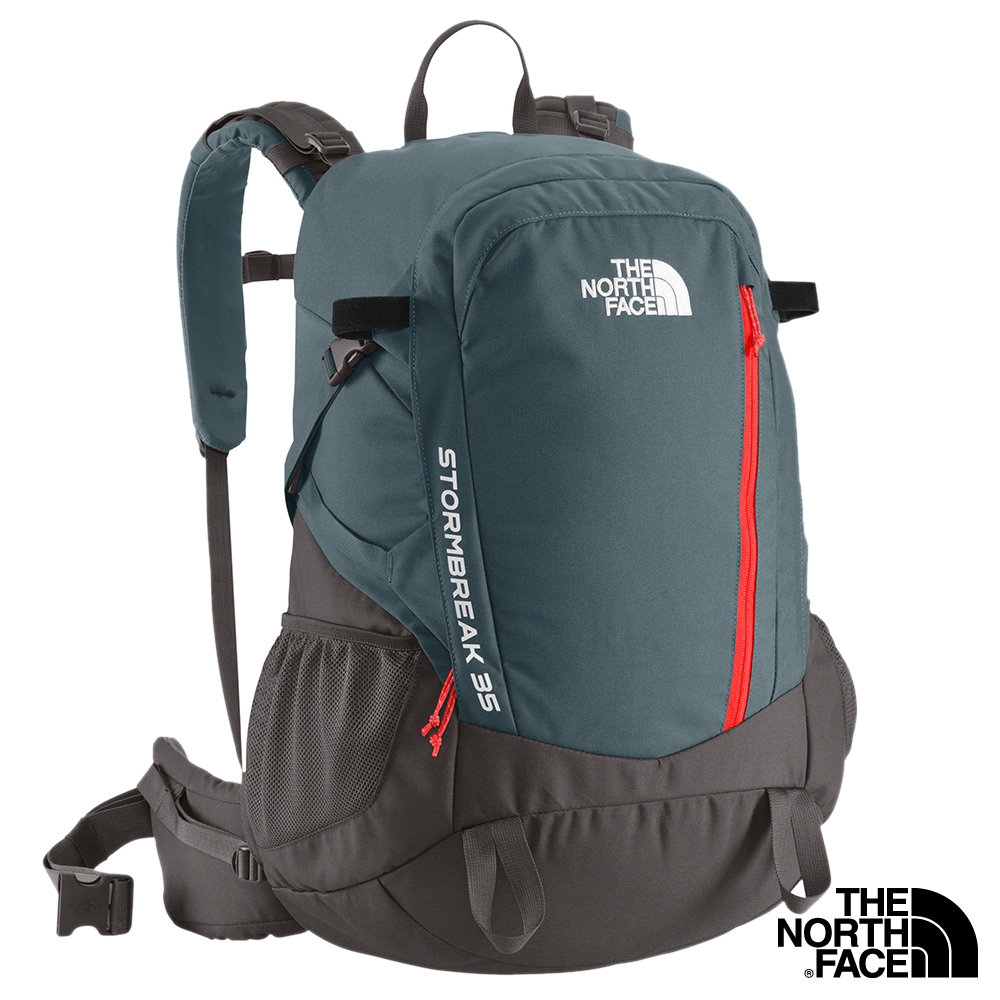 The North Face STORMBREAK 35L 專業登山背包 灰藍/火紅