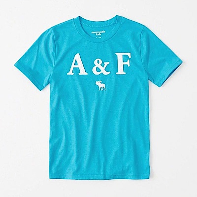 AF a&f Abercrombie & Fitch 小孩 T恤 藍色 0623