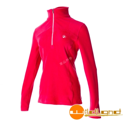 Wildland荒野 0A52501-26芙蓉紅 女彈性PILE保暖衣