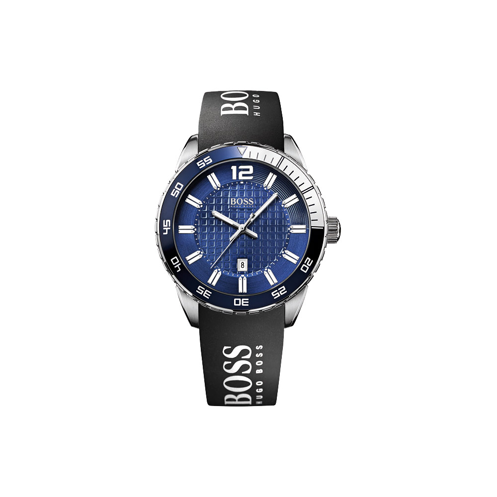 Hugo Boss 都會經典爵士腕錶-藍/45mm