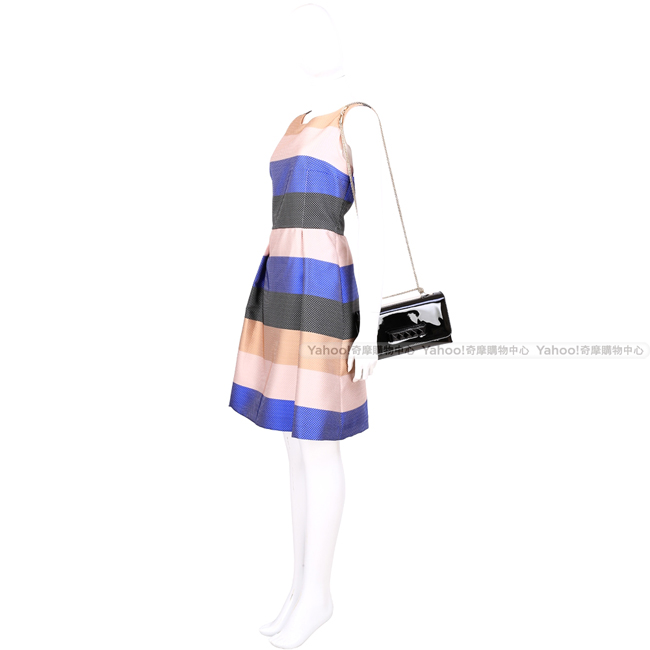 VALENTINO CHAIN 鉚釘肩背/手拿晚宴包(黑色)