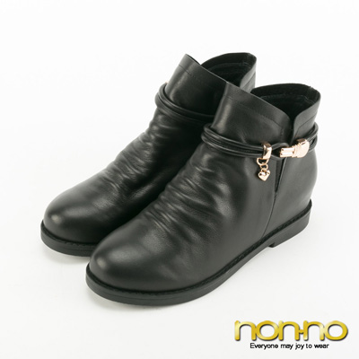 nonno 金屬皮帶扣環帥氣短靴