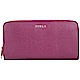 FURLA Babylon 金字防刮牛皮拉鍊長夾(紫紅色) product thumbnail 1